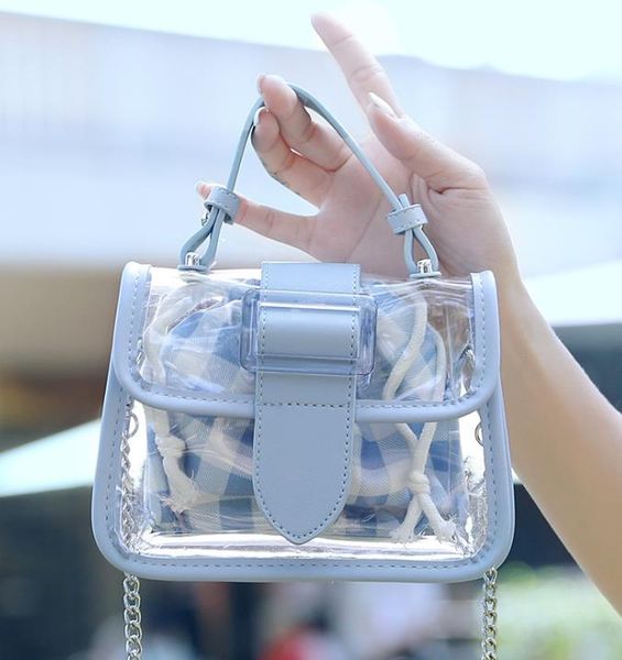 

Summer Designer New Mini Bags 2020 Transparent New Jelly Buns Mother Bag Mini Bag