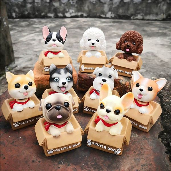 

car ornament pvc cute shaking head dog automobiles interior dashboard swing nodding puppy doll decoration ornaments toys gift