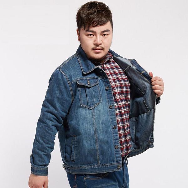 

autumn spring 2019 plus size 8xl 7xl 6xl 5xl 4xl- denim jacket men turndown collar casual fashion, Black;brown