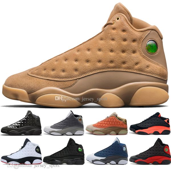 

13 13s cap and gown terracotta blush mens basketball shoes cat black infrared flints bred men sports sneakers designer trainers, White;red