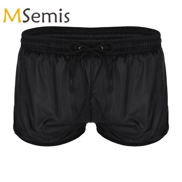 

mens running shorts soft see through sportwear lightweight boxer shorts panties casual swimming wear gmy leggings sports, Black;blue