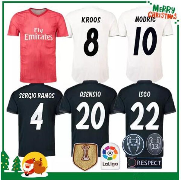 

Real Madrid 2019 MARIANO ASENSIO MODRIC soccer jersey 18 19 RAMOS BALE ISCO Camiseta maillot de foot football shirts