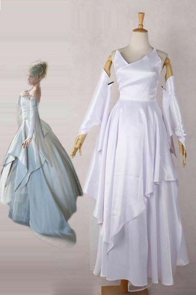 

жарко! final fantasy xv ff15 luna свадебное платье косплей сшитое, Black;red