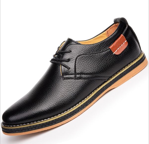 

мужчины платье обувь мужские из натуральной кожи оксфорд обувь узелок плоская обувь мокасины комфортабельная мода офис обувь мокасины мужски, Black