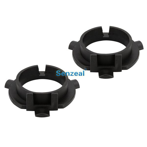 

senzeal 2pcs plastic h7 led headlights retainers light bulbs sockets adapter d02 for kia headlight installation h7 light holder