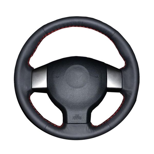 

diy genuine leather car steering wheel cover for old tiida livina sylphy note / protect steering-wheel