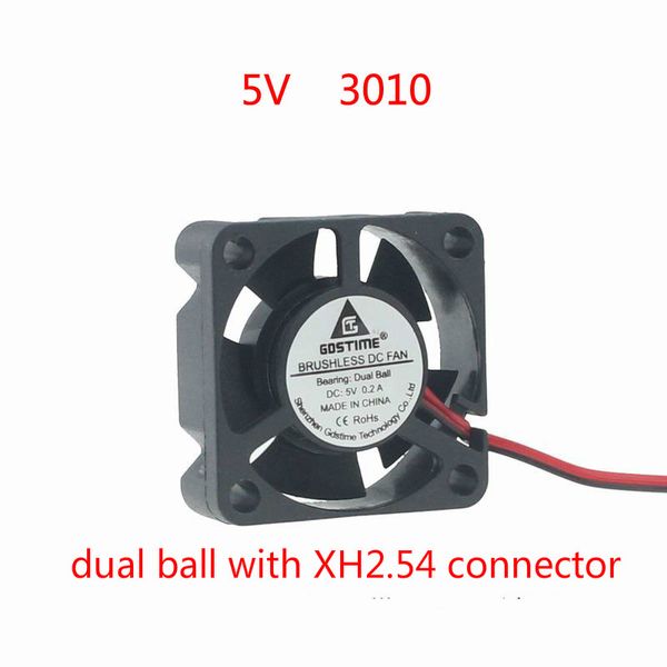 

dc5v 0.2a 3010 3cm 30x30x10mm 12000rpm 4.35cfm dual ball cooling fan