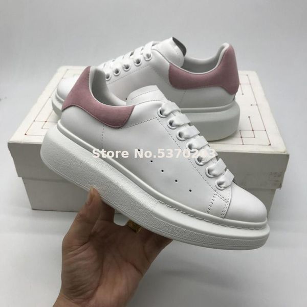 

2019-20 olome-mc designer men women flat shoes spring autumn sneakers genuine leather pink suede tail size 36-45, Black