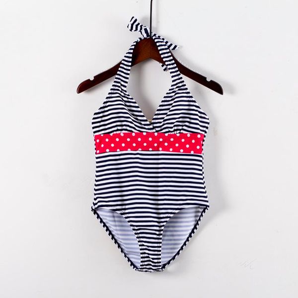 

2019 girls swimsuit one piece 6-18years children's swimwear striped swimsuit for girl bathing suit one piece beachwear g50-cz963
