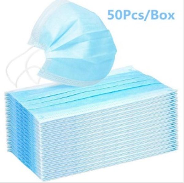 

shodisposable mask 3 layers earloop dustproof mouth masks cover 3ply anti dust mask soft breathable safety facial protective face masks