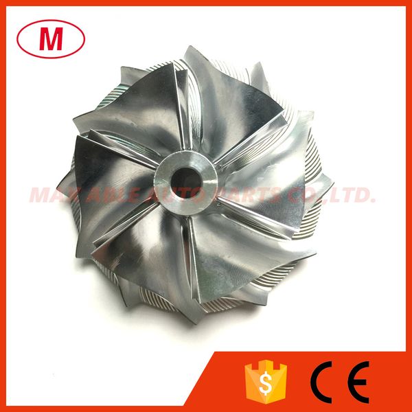 

tb25 445436-0005 47.71/60.13mm 6+6 blades forward direction turbo aluminum 2618/milling compressor wheel/billet compressor wheel turbo chra