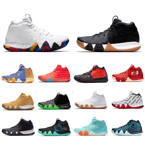 

size 40-46 with irving 4 men basketball shoes march madness triple black pitch blue bhm trainers mens athletic sporsts sneakers