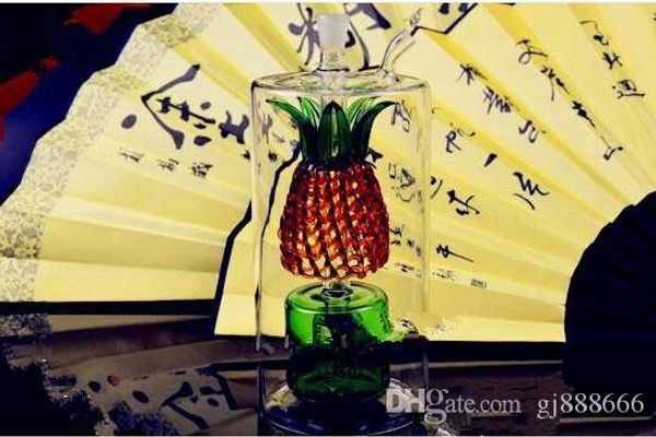 O Big Pineapple Hookah, Atacado Bongs Oil Burner Pipes tubulações de água Cachimbo de vidro plataformas petrolíferas fumadores frete grátis