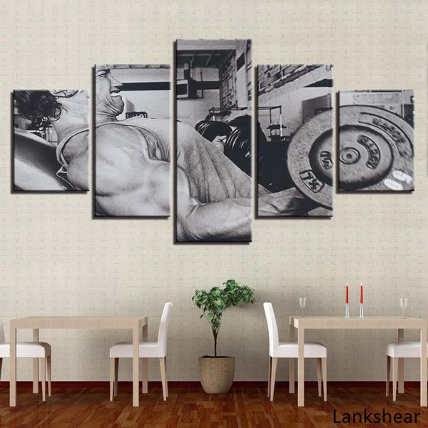 

modern wall art hd prints home decor 5 pieces fitness canvas painting for living room modular pictures artwork creative poster