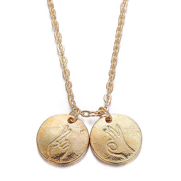 

жест круглый дизайн цепи кулон ожерелье дамы 2019 chocker collares de moda женщины ювелирные изделия женский золотое ожерелье, Black