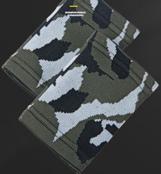 Top fitness camuflagem nylon esportes tricô quatro vias fãs jacquard elástico protetor de pulso militares esportes equipamentos de proteção respirável quente