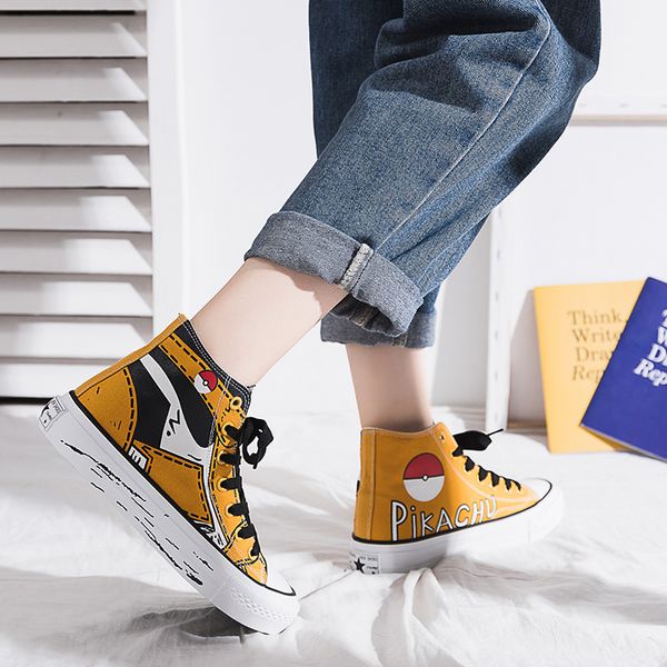 

sale men women casual shoes new womens canvas shoes blue red white green classic mens flat shoes, Black