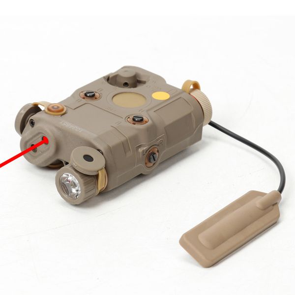 

element airsoft an / peq-15 red dot laser white led фонарик 270 люмен для стандартного 20 мм рельсового ночного видения охотничьего ружья ак