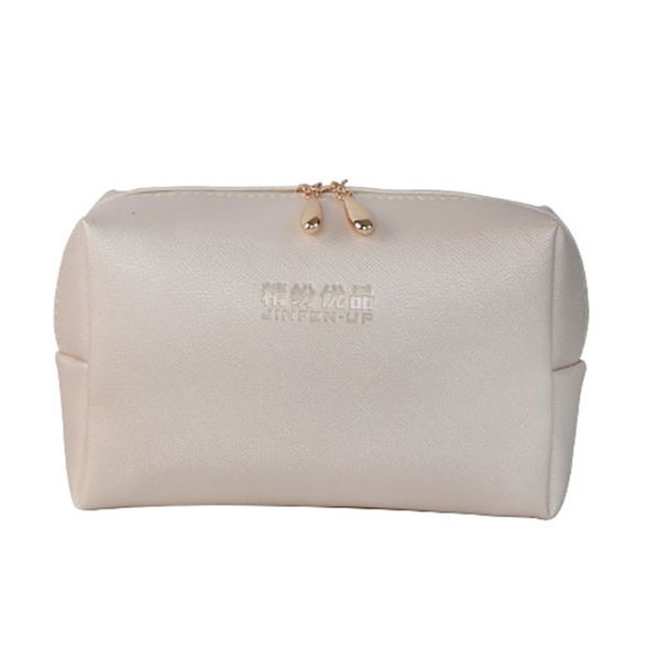 

2019 new pu leather cosmetic bag small portable nordic ins portable cosmetic storage bag waterproof make up women clutch