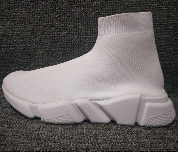 

2019 paris sock shoes casual shoe speed trainer sneakers speed trainer sock race runners black shoes men and women white shoe