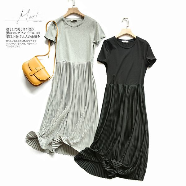 

колющие плиссированные платья, Black;gray