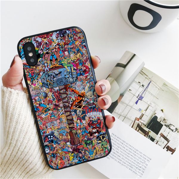 

fundas luxury comic коллаж thor обложка для iphone 11 pro xs max хг чехол для iphone 8 7 6s plus 5s se case мягкой обложки силиконовой