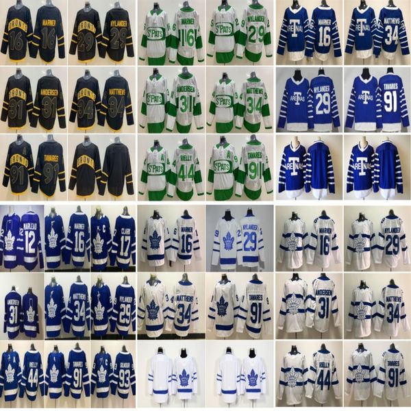 

Toronto Maple Leafs Auston Matthews Jersey John Tavares Hockey Mitchell Marner William Nylander Frederik Andersen Morgan Rielly Marleau Blue