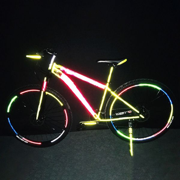 

reflective tape fluorescent mtb bike bicycle cycling mtb reflective stickers adhesive tape bike stickers bicycle accessories