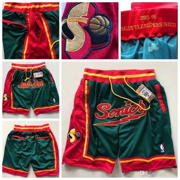 

mens seattle supersonics 35 durant 20 payton 34 allen just don stitched shorts breathable pocket pants sweatpants classic shor