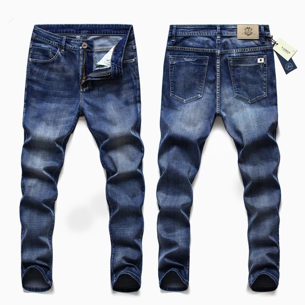 

2020 men classic casual jeans denim trousers male slim fit plus size brand clothing plus size 40 42 44 46, Blue
