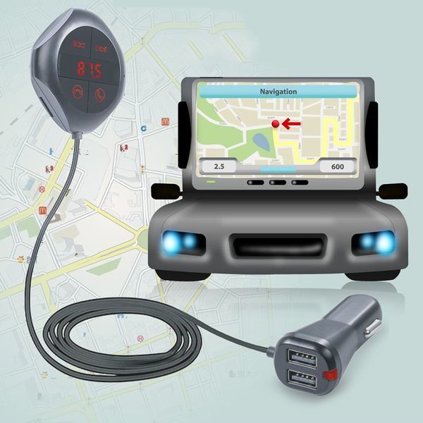 

bluetooth fm transmitter car mp3 player hands-call with dual usb charger