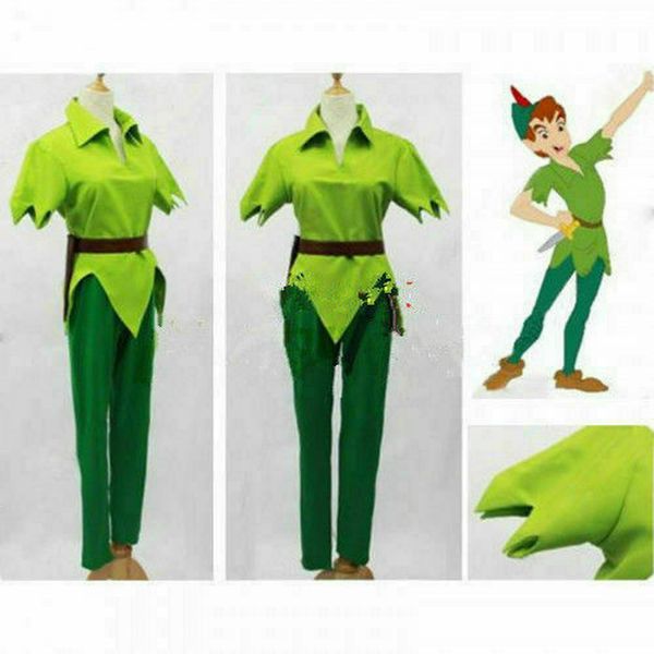 

питер пэн костюм зеленый маскарадное платье карнавал партия косплей костюм на заказ, Black;red