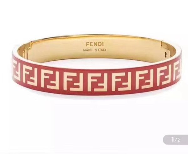 

brands designs ff fendi bracelet for women fashion for ladies luxury jewelry with red black bangle titanium steel