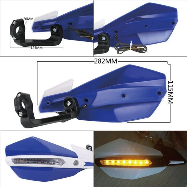 

motorcycle handguard with led light hand guard shield fit pit dirt bike motocross enduro supermoto racing atv quad