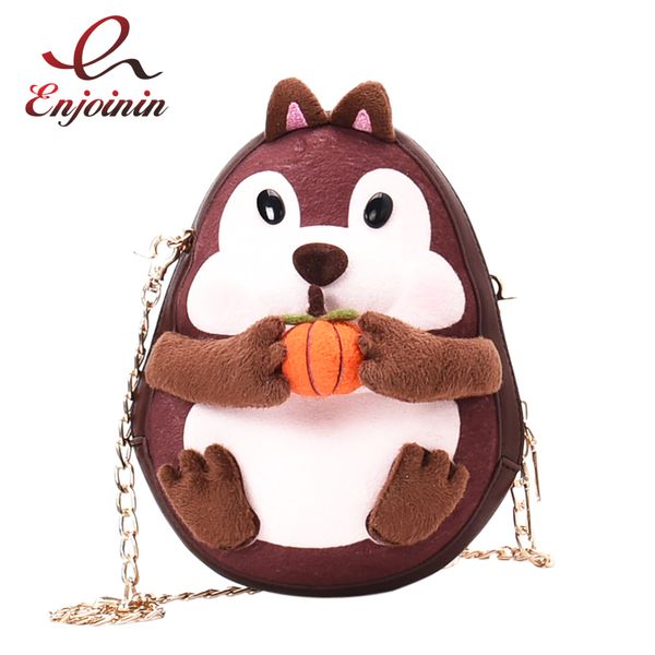 

весело милый хомяк мультфильм дизайн молодой девушки цепь сумка сумка кошельки и сумки случайные женщины сцепления тотализатор bolsa