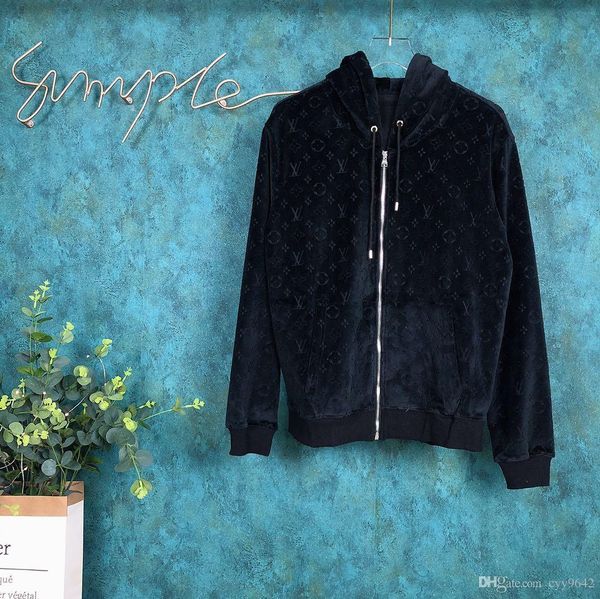 

new famous autumn designer sports sanitary clothes with men and women's hoodies, zipper sanitary clothes, printed logo cotton 025, Black