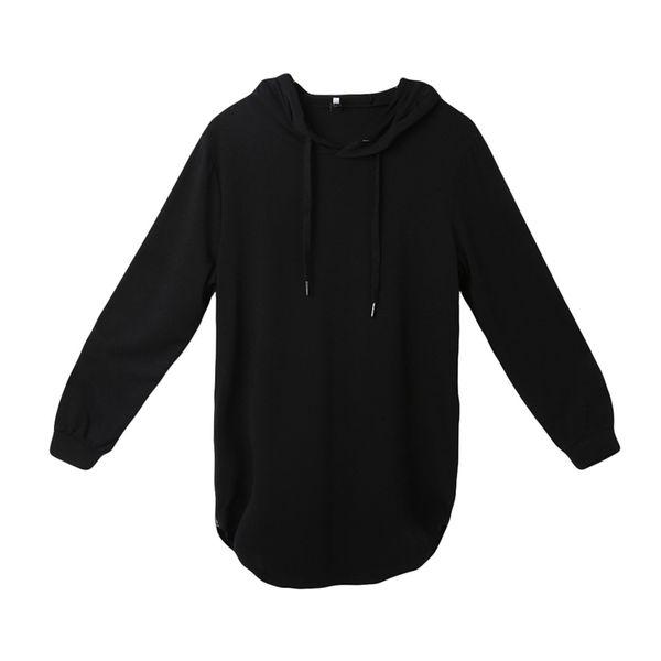 

plus size xxl elegant autumn spring hooded sweatshirt solid colors long sleeve pullover streetwear hoodies for men, Black