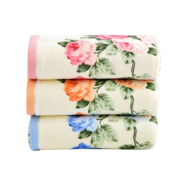 

cotton face towel, quick-drying bath towel, beach spa, rose jacquard towel