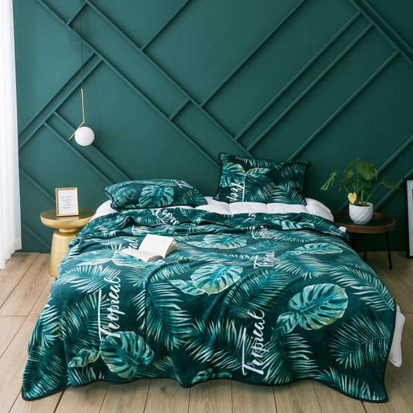 

270gsm printing flannel coral fleece blanket super soft coverlet sofa cover winter warm sheets faux fur blankets