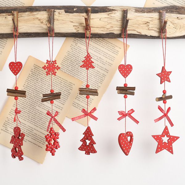 

christmas decorations for home 2019 new wooden pendant christmas tree creative party decoration pendants