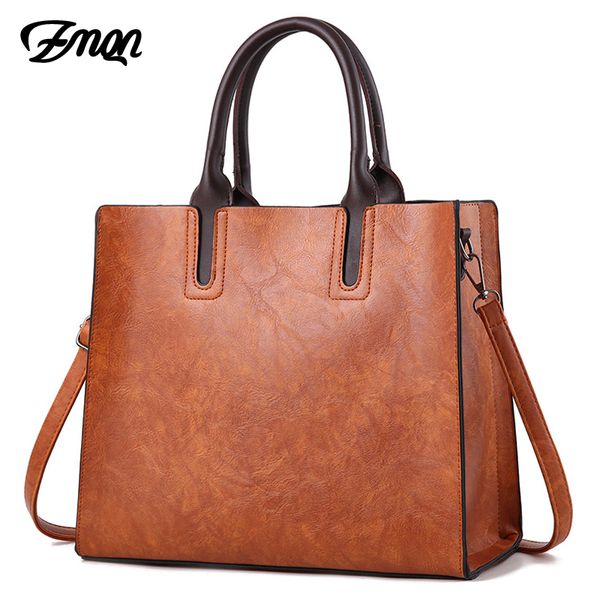 

zmqn luxury leather bags women handbags 2019 large capacity vintage ladies hand bags handle bag solid tote sac shoulder c901 y190606
