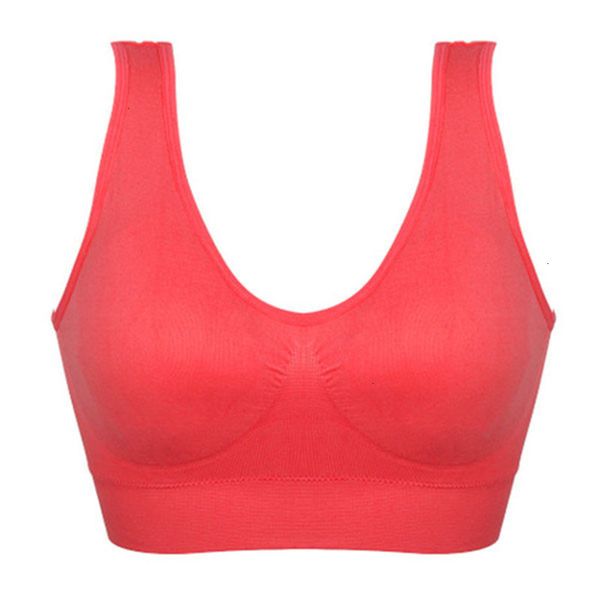 

padded bra femme lingeries wholesale women girls padded seamless side closure transparent sports vest rimless plus size underwear bras, Red;black
