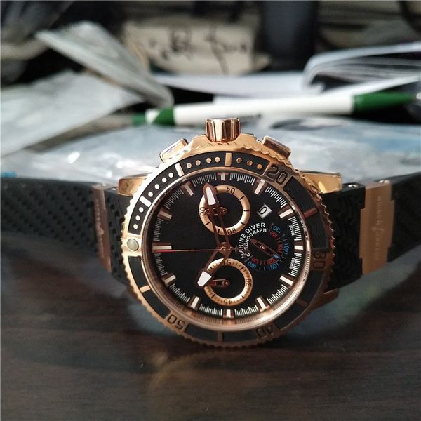 

stainless sell quartz strap face steel satch man movement mens wrist black watch rubber un14 watch aaafa, Slivery;brown