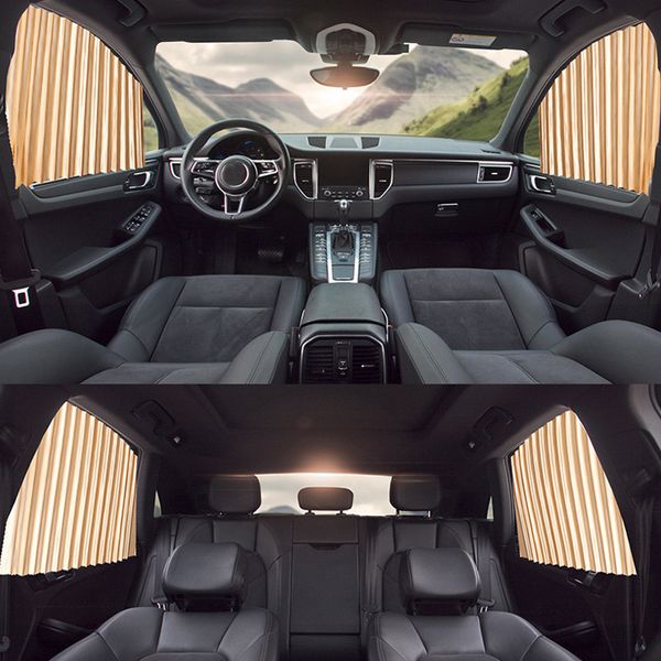 

1 pair car magnetic sunshade full uv protection curtain sun block privacy protector shades jld*