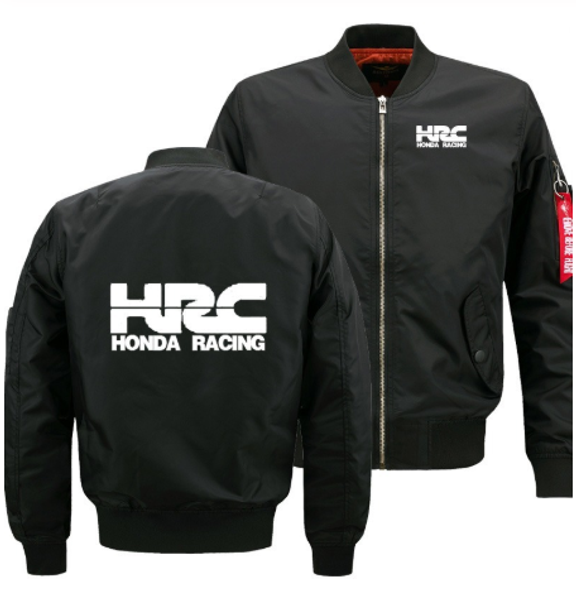 

new mens flying jacket winter warm slim fiy pilot jacket men hrc race motorcycle car logo sweatshirt hip hop harajuku y