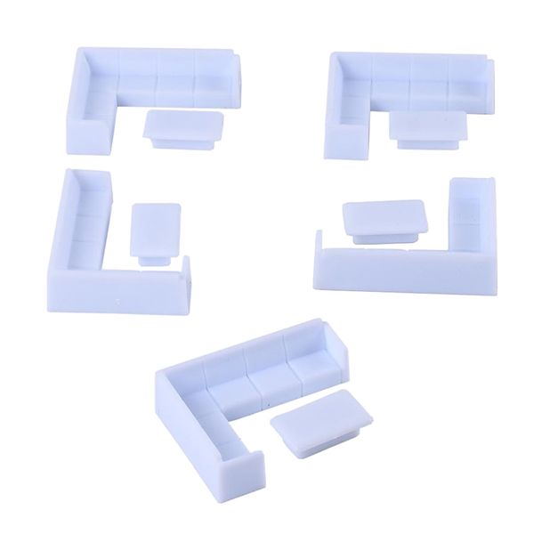 

3.6cm miniature couch sofa model, dollhouse furniture fairy garden decor, 5 pieces