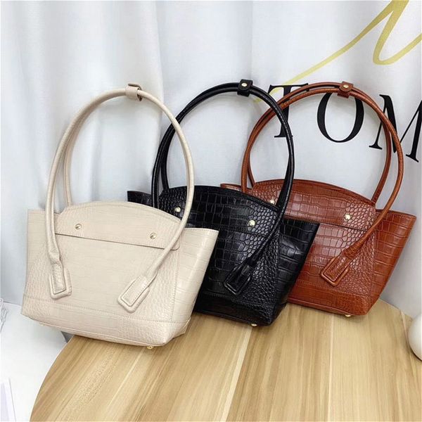 

women vintage saddle bag retro crocodile tote bag camel brown black bow quality lady handbag 2019 fall winter ins new