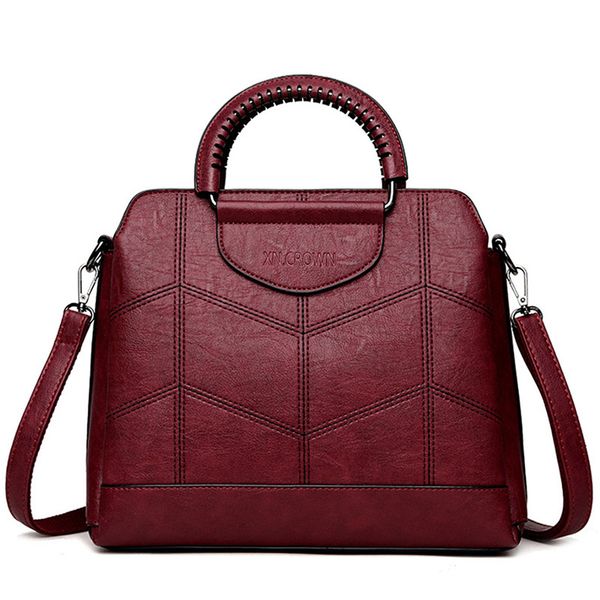 

2020 bag for women leather large capacity female shoulder bag durable multi-pocket crossbody women fashion tote sac a dos