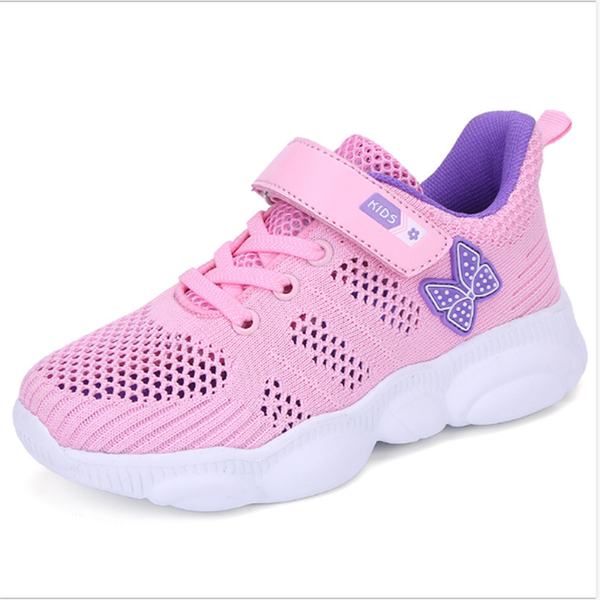 

summer children girls shoes breathable for 7-16 years old girl, kids casual fashion girls shoes white gray and pink, size 28-38, Black