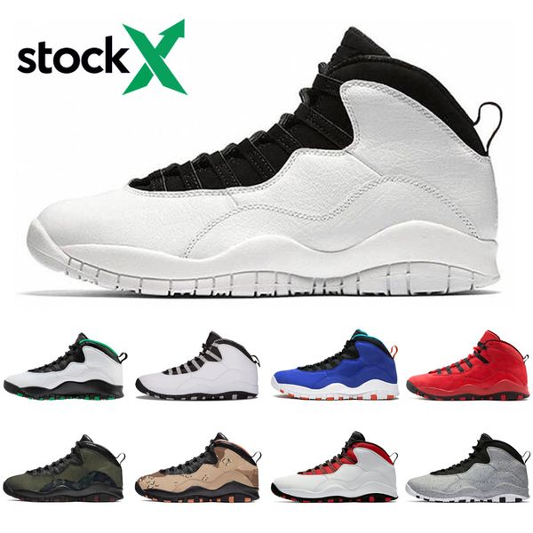 

new 10 10s jumpman stock x men basketball shoes westbrook tinker seattle steel grey desert camo athletic mens trainers sports sneakers, White;red